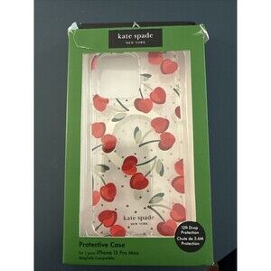 Kate Spade Phone case for Apple IPhone 15 Pro Max | Cherry Print MagSafe